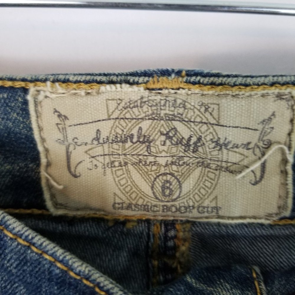 Ruff Hewn Classic Boot Cut Dark Wash Jeans - Picture 6 of 7